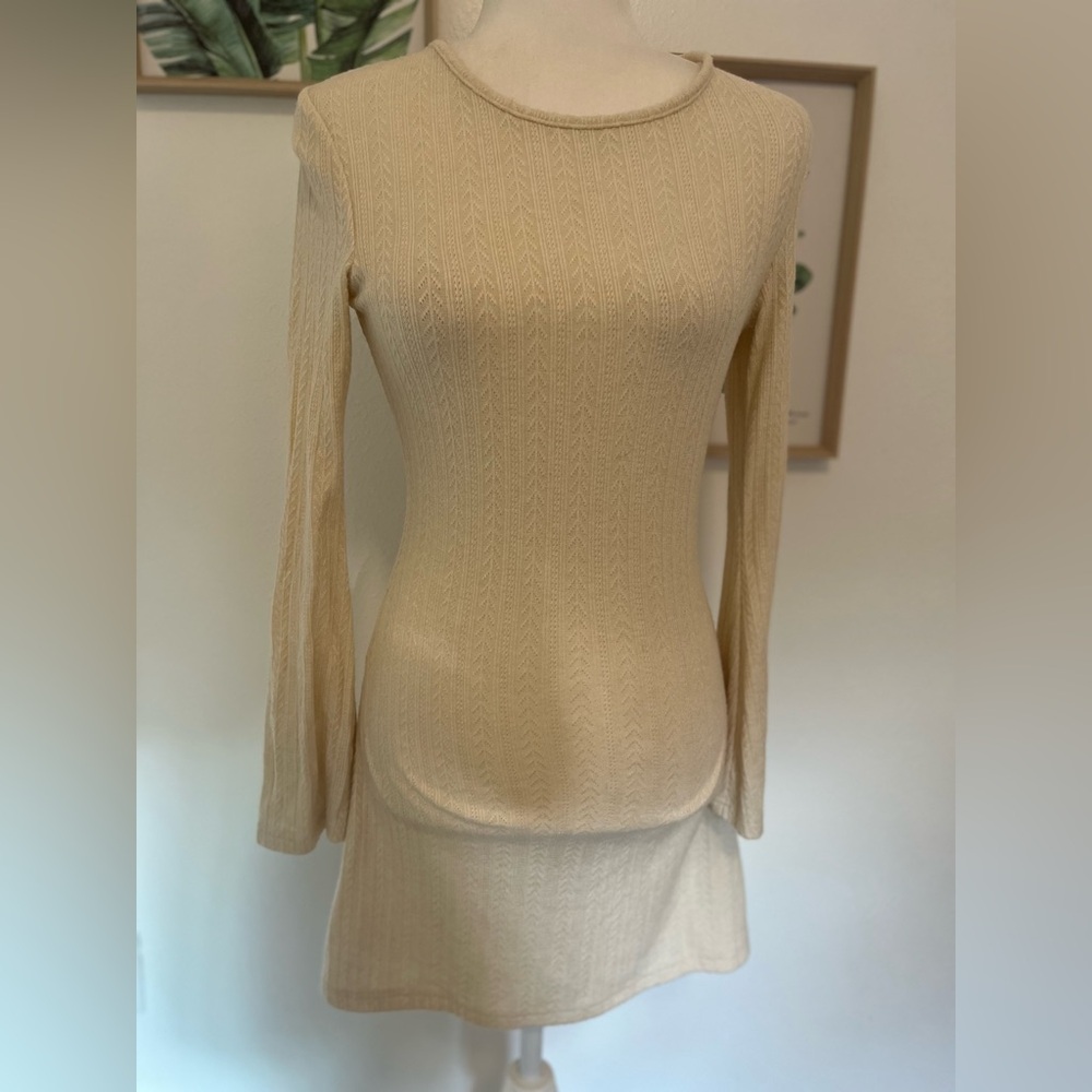 Solid Backless Fitted Dress, Xs - image 2